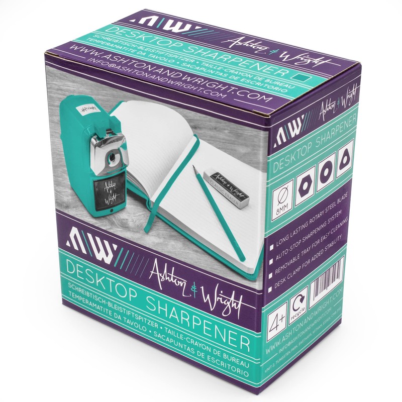 Ashton and Wright - Mechanical Desktop Pencil Sharpener - Teal