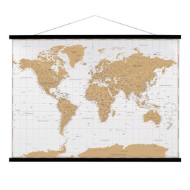 FALAMON Magnetic Poster Hanger Frame,56x24 56x32 56x40 Teak Wood Magnet Poster Frame for Posters,Prints,Photos,Pictures,Maps,Scrolls,and Canvas Artwork(Black,56")