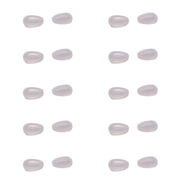 NicelyFit Lot of 10 Pairs Clear Nose Pads for Oakley Eyeglass Frames Keel Tincan Tinfoil Tailpin Caveat Feedback Holbrook Metal Tailback etc