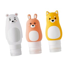 NOLITOY 1set Portable Cartoon Dispenser Bottles for Lotion and Shampoo Travel-Friendly Empty Storage Containers for Travel and Home Use Random Style