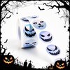 Halloween Ghost Face Stickers Roll 500PCS 1 Inch Round Holographic
