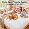 Waterproof Mattress Topper Queen - Extra Thick Breathable Bamboo Mattress