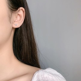 18g Tiny Butterfly Small Stud Earrings for Women Teen Girls Cartilage S925 Sterling Silver Cute Animal Tragus Helix Screw Backs Hypoallergenic Mini Jewelry Gifts Daughter Birthday Xmas