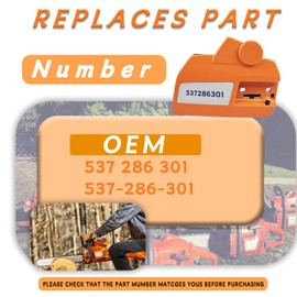 455 Clutch Cover with Brake For Husqvarna 455, 455E, 460,461 Chainsaws - Replaces OEM Part # 537286301 - Durable Replacement Cover with Brake Mechanism 537 286 301