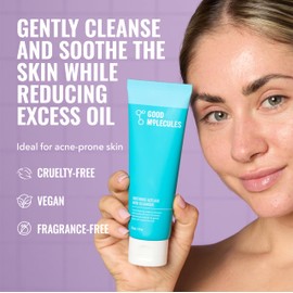 Good Molecules Soothing Azelaic Acid Cleanser – Gentle Creamy Non-Foaming Face Wash for Oily & Sensitive Skin – Vegan & Fragrance-Free – 120 ml