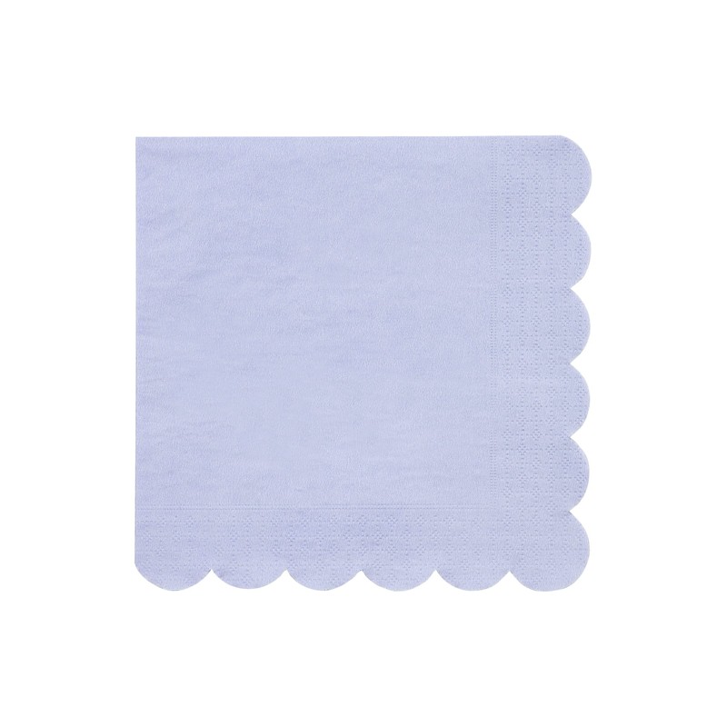 Meri Meri Disposable Paper Napkins (Pack of 20), Scalloped Edge,