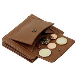 Wallet Purse with $ clip real leather black brown or Cognac NEW Size: Unique Size