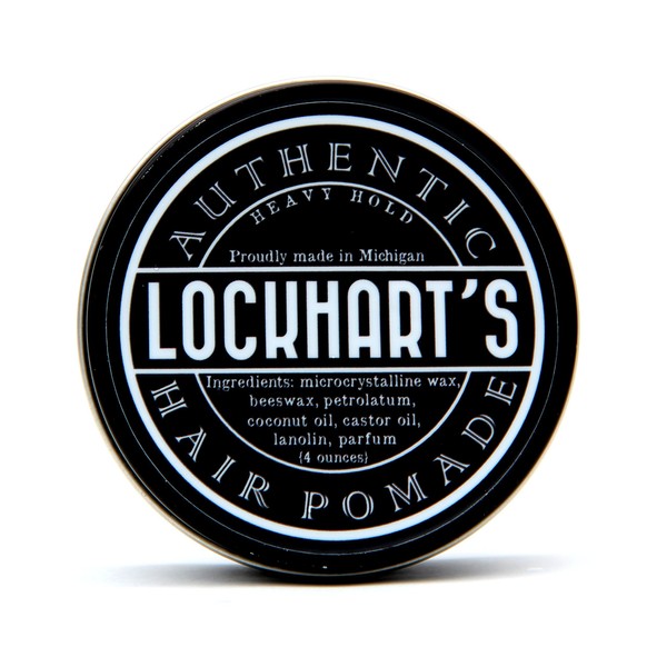 Lockhart's Heavy Hold Hair Pomade, Low Shine, Coco Vanilla Scent, 3.4oz