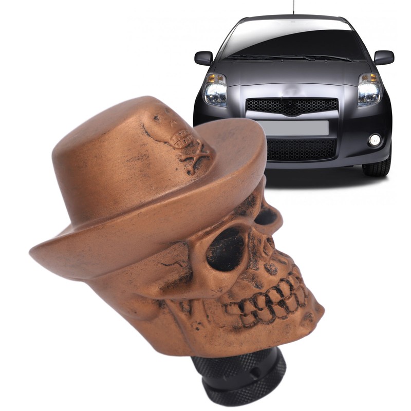 Skull Head Gear Shift Knob with 3 Adapters Cool Looking