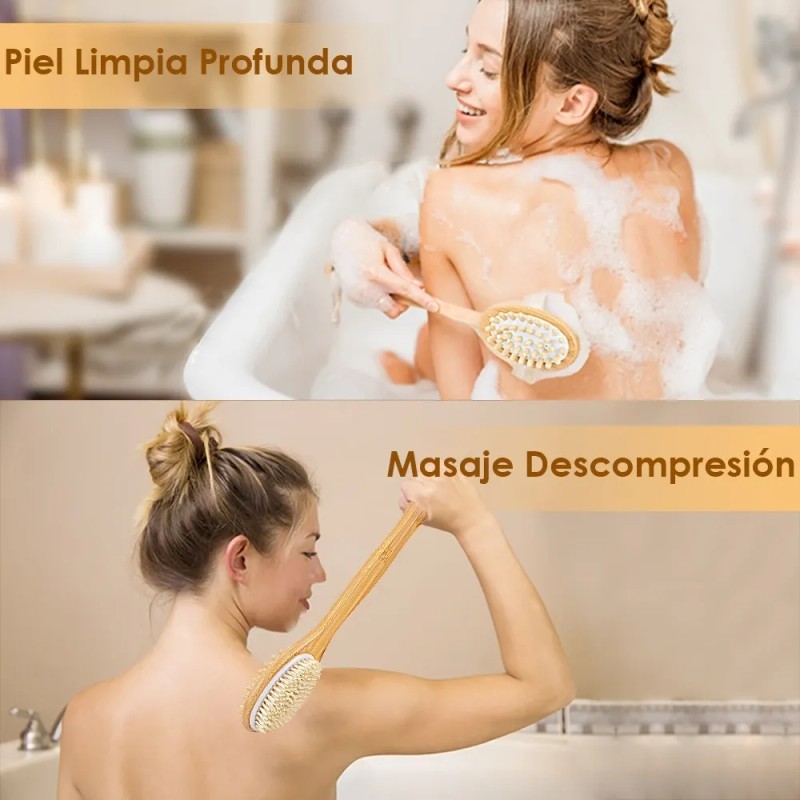 Cepillo De Corporal Facial Masaje Estimula Circulación 3 Pzs