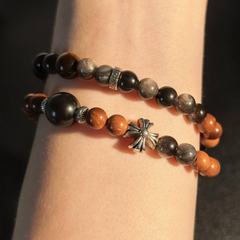 BERSHNOR Double Wrap Beaded Bracelet, Prayer Bracelet for Men &
