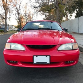 Spec-D Tuning Smoke Bumper Driving Fog Lights + Bulbs + Switch Compatible with 1994-1998 Ford Mustang L+R Pair Assembly