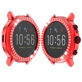 CIYODO 5 Watch Case Double Row Rhinestone Protective Cover for Tw4024/ftw4025/ftw4026