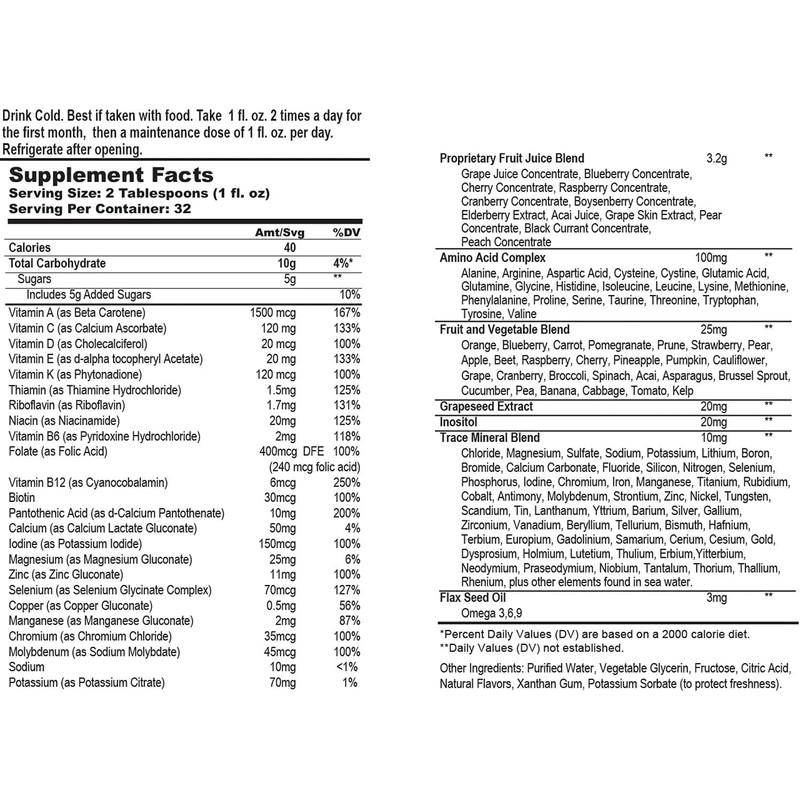 Wellgenix Wellgenix Balanced Essentials Liquid Nutritional Supplement, 32 Ounces -