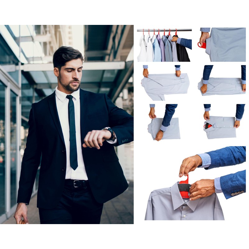 HangFold Travel Hangers | Space Saving Design|Lightweight | Prevents Wrinkles