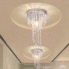 Crystal Flush Mount Chandelier Fixture Elegant Modern Ceiling Light Lamp