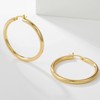 4mm Thick Gold Chunky Earrings Steling Silver Post Hoops Earrings