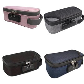 Makeup Organiser Bag Lockable Box for Brushes and Cosmetics Travel-Friendly Makeup Bag Storage Bag with Combination, A