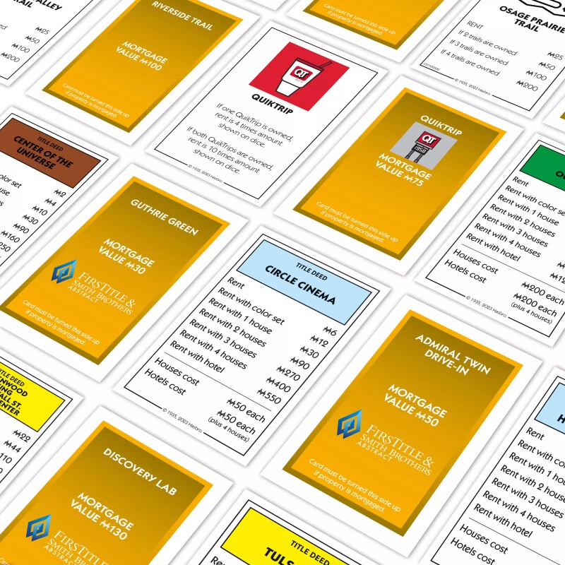 Top Trumps USA Tulsa Edition Monopoly Board Game