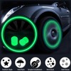 MEAJOO 8PCS Plastic Fluorescent Tire Valve Stem Caps, Luminous Car