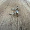 Agalea | Aretes tipo Broqueles diseño de Caudro de plata