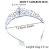 Crystal Tiara Crown with Combs for Women and Girls, Princess