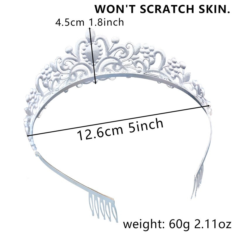 Crystal Tiara Crown with Combs for Women and Girls, Princess