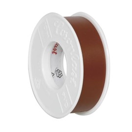 WITTKOWARE VDE Electrical Insulation Tape Made of Soft PVC, Width 15 mm, Thickness 0.15 mm, Length 10 m, Brown