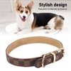 Dog Collar Durable Soft Stylish Plaid Pattern Dog Collar Adjustable