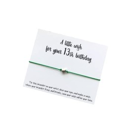 13th Happy Birthday wish bracelet 13th birthday bracelet cord wish bracelet
