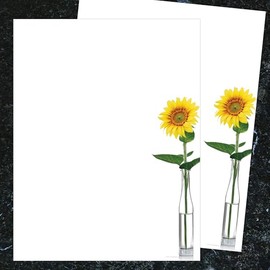 Great Papers! Papelería con membrete Sunflower Day, 8.5 x 11 pulgadas, 80 unidades, compatible con impresoras de inyección de tinta y láser (2020148)