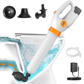 Matework Electric Toilet Plunger, High Pressure Plunge Blaster Heavy Duty, Cordless Air Drain Blaster with Digital Barometer, Rechargeable Air Plunger for Unclogging Toilet Sink Drain