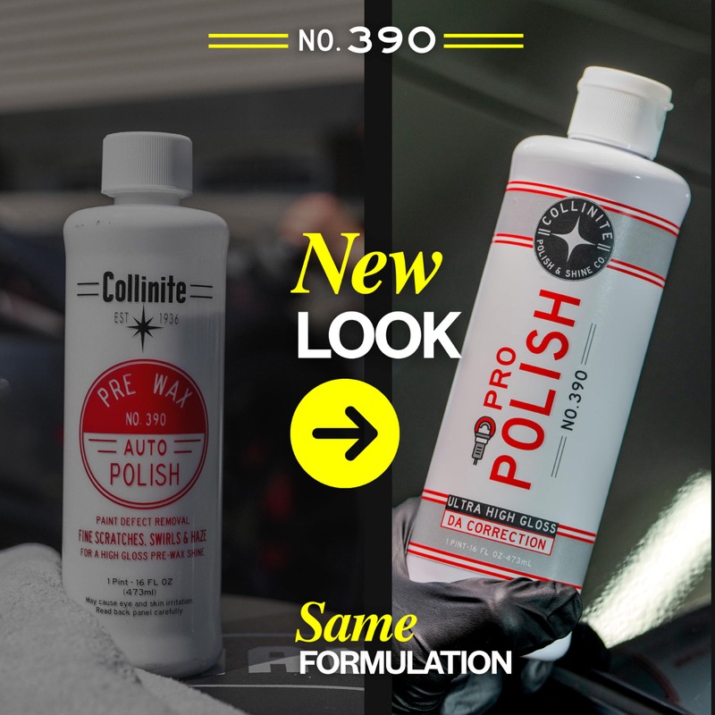 Collinite 390 Machine Polish 16 fl oz - Removes Swirls,