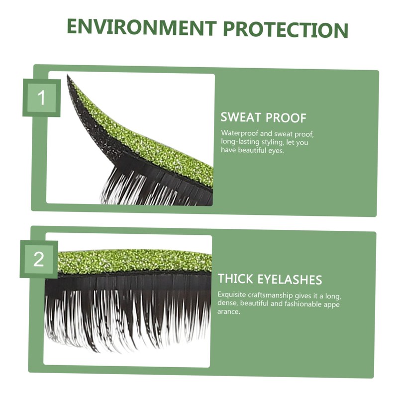 Healeved 8pairs Glitter Eyelash Stickers Eye Makeup Decals for Unique