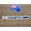 Army Combat Infantry Badge Rifle Window Strip Sticker with Clear