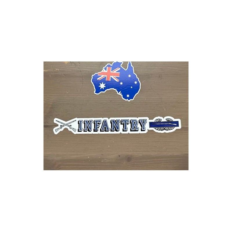 Army Combat Infantry Badge Rifle Window Strip Sticker with Clear