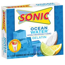 Sonic Gelatin Mix, Ocean Water, 3.94 OZ (Pack of 12)