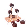 KINGOU 4 Pack Classic Wooden Rope Puzzle Set Ring Puzzles
