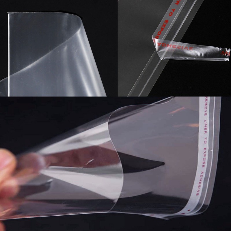 EachDusto 2"x3" Self Stick Cellophane Bags 300pcs Tiny Clear Adhesive
