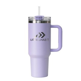 UPHILLHABIT 40 oz Stainless Insulated Tumbler With Removable Lid and Straw For Cold And Hot Beverages, Iced Coffee or Smoothie (orchid)