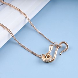 Aneneiceera Goth Gold Snake Pendant Choker Necklaces Punk Statement Animal Coiled Serpent Pave Crystal Circle Ring Snake Necklace Gold Snake Winding Shape Necklace Jewellery for Women and Girls