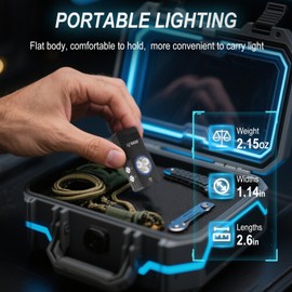 BORUIT EV30 EDC Flashlight Clip On, Small Flashlights Powerful 550 Lumens Bright, USB C Rechargeable - Mini Keychain Flash Light with Magnetic, Red and UV Lights for Home Camping Running