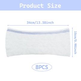 8 Pack Incontinence Net Knickers, Large Fix Incontinence Fixing Pants, Women's Net Knickers High Density Mesh Disposable Pants for Maternity Incontinence Daily Travel (White)