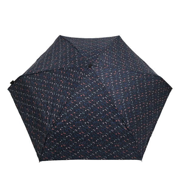 SMATI Mini paraguas - Ciudad plegable bolsillo tamaño 17cm - 6 costillas de aluminio y fibra de vidrio - Viaje compacto, Cometa azul, Mediano