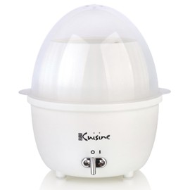 Euro Cuisine MSCX26 Electric Egg Cooker & Food Steamer with Auto Shut Off, Mini Rapid Egg Cooker for Soft, Medium, Hard Boiled Eggs, Steam Egg Maker, Vegetable Steamer Hard Boil Egg Cooker