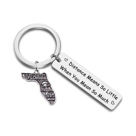 JJTZX Long Distance Gift Distance Means So Little When You Mean So Much State Map keychain for Couples Birthday Gift for Husband Boyfriend (FL-Florida)