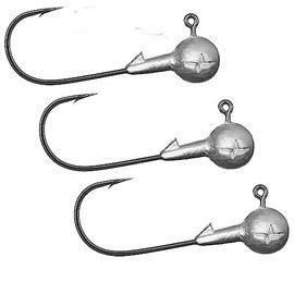 Classic Musaga Jig Hook 4/0, Pack of 3) G 3G 5G 7G 8.5g 10g, 12g, 15 g, 17g, 20g, 25g – Jig * Jig Head * Jighead * Jigs Lead Head Single Hooks