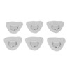 6Pcs PVC D Ring Patch Elastic Rope Set Stainless Steel