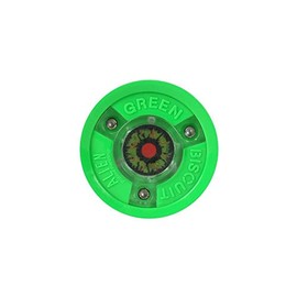 Green Biscuit Alien LED Light Passing Stick Handling Training Hockey Puck, Bright, And Durable Street Hockey Pucks, NHL Official