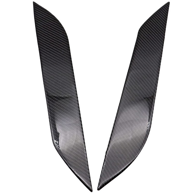 FZJDSD 2 Pcs Carbon Fiber Headlight Eyebrow Eyelid Trim Compatible